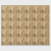 Japanse inkt op papier Gibbons Primates & Landscap (Vlak)