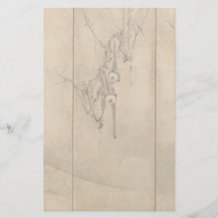 Japanse inkt op papier Gibbons Primates & Landscap