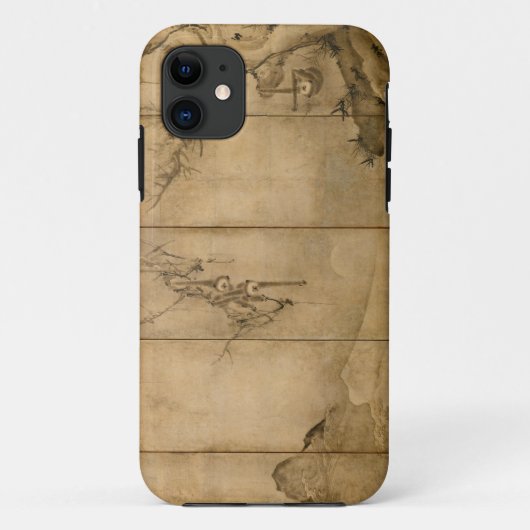 Japanse inkt op papier Gibbons Primates & Landscap Case-Mate iPhone Case (Achterkant)