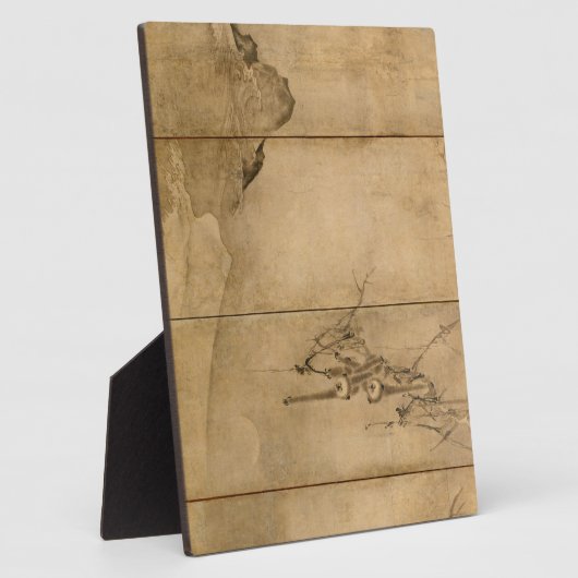 Japanse inkt op papier Gibbons Primates & Landscap Fotoplaat (Zijkant)