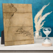 Japanse inkt op papier Gibbons Primates & Landscap Fotoplaat (Zijkant)