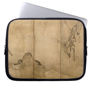 Japanse inkt op papier Gibbons Primates & Landscap Laptop Sleeve