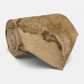 Japanse inkt op papier Gibbons Primates & Landscap Stropdas (Opgerold)