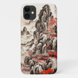 Japanse inkt schilderij telefoonhoes - Berg en Te Case-Mate iPhone Case