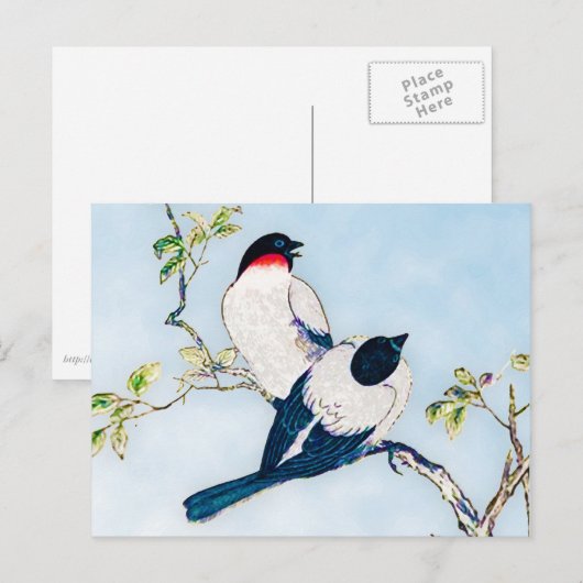  Japanse inktschets van vinken Briefkaart (Voorkant / Achterkant)