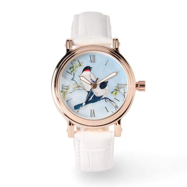  Japanse inktschets van vinken Horloge (Voorkant)