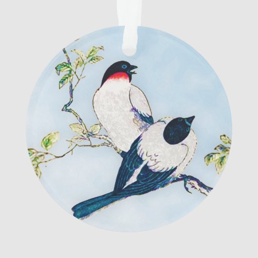 Japanse inktschets van vinken Ornament (achterkant)