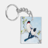  Japanse inktschets van vinken Sleutelhanger (Voorkant Links)