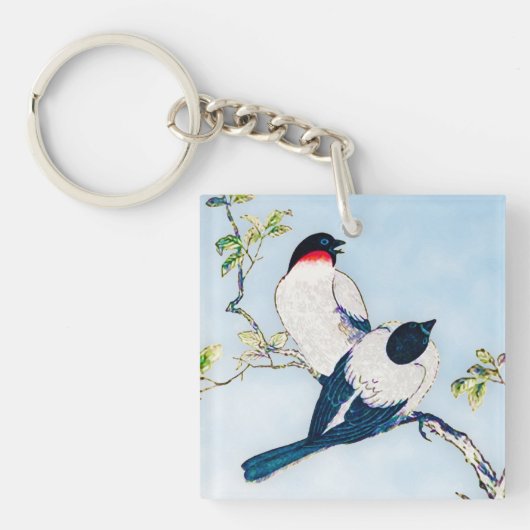  Japanse inktschets van vinken Sleutelhanger (Voorkant)