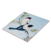 Japanse inktschets van vinken Tegeltje (Zijkant)