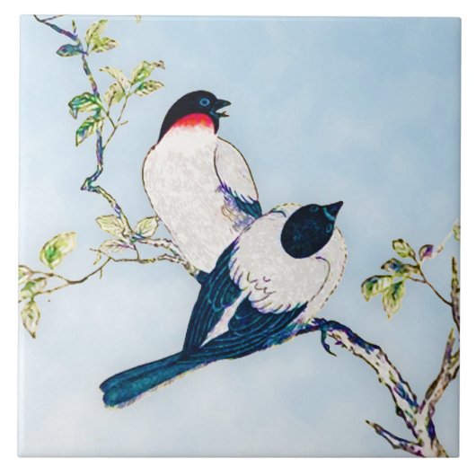  Japanse inktschets van vinken Tegeltje (Voorkant)