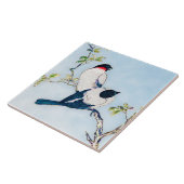  Japanse inktschets van vinken Tegeltje (Zijkant)