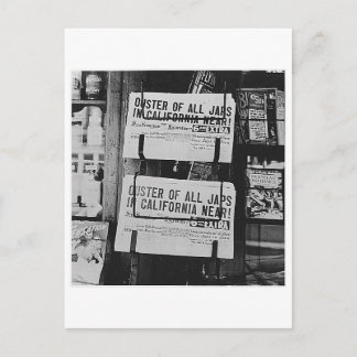Japanse internering - Kranten Aankondigingskaart