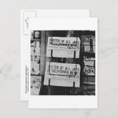 Japanse internering - Kranten Aankondigingskaart (Voorkant / Achterkant)