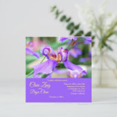 Japanse Iris Aangepaste Huwelijksuitnodiging Kaart (Staand voorkant)