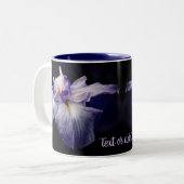 Japanse Iris Beauty Flower Persoonlijk Tweekleurige Koffiemok (Voorkant links)