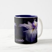 Japanse Iris Beauty Flower Persoonlijk Tweekleurige Koffiemok (Voorkant rechts)