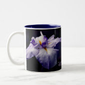 Japanse Iris Beauty Flower Persoonlijk Tweekleurige Koffiemok (Links)
