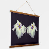 Japanse Iris-bloem Abstract in Bloom Hangend Wandkleed (Gebogen)