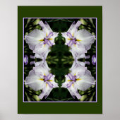 Japanse Iris-bloem Abstract in Bloom Poster (Voorkant)