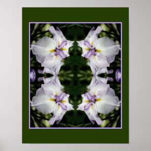 Japanse Iris-bloem Abstract in Bloom Poster