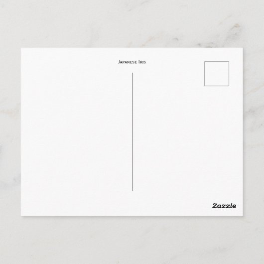 Japanse Iris Briefkaart (Achterkant)