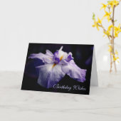 Japanse Iris Flower Beauthday Kaart (Gele Bloem)