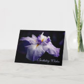 Japanse Iris Flower Beauthday Kaart (Voorkant)