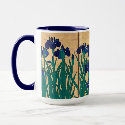 Japanse Irises (detail), Ogata Kōrin Mok (Links)