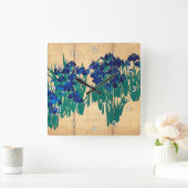 Japanse Irises (detail), Ogata Kōrin Vierkante Klok (Huis)