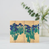 Japanse Irises, Ogata Kōrin Briefkaart (Staand voorkant)