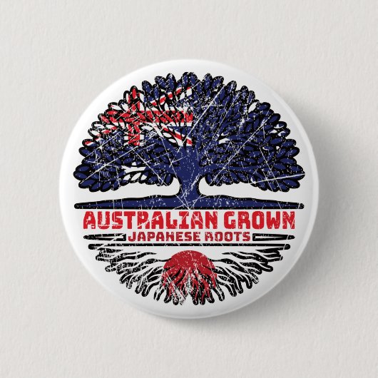 Japanse Japanse Australische Australische boomstam Ronde Button 5,7 Cm (Voorkant)