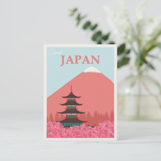 Japanse  Japanse berg Fuji Travel Poster Briefkaart (Staand voorkant)