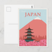Japanse Japanse berg Fuji Travel Poster Briefkaart (Voorkant / Achterkant)