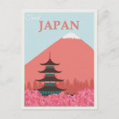 Japanse  Japanse berg Fuji Travel Poster Briefkaart (Voorkant)