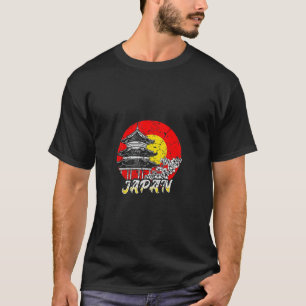 Japanse Japanse kunstpagode Cherry Blossom Rising T-shirt