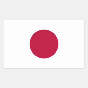 Japanse/Japanse vlag Rechthoekige Sticker