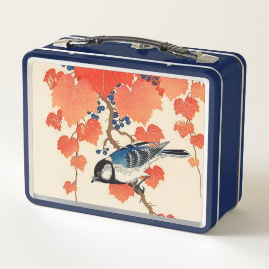 Japanse Jay Bird en Autumn Grapevine (Achterkant)