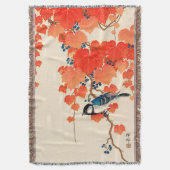  Japanse Jay Bird en Autumn Grapevine Deken (Voorkant Verticaal)