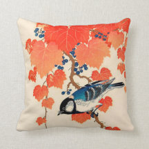  Japanse Jay Bird en Autumn Grapevine