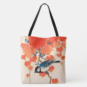 Japanse Jay Bird en Autumn Grapevine Tote Bag (Achterkant)