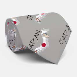 Japanse kaart en vlag stropdas