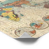 Japanse kaart van de wereld poster (Hoek)