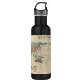  Japanse Kaart van de Wereld Waterfles (Voorkant)