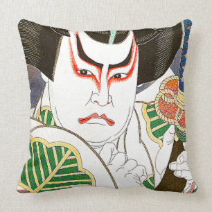 Japanse Kabuki Actor Art van Natori Shunsen 名  Kussen