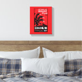 Japanse Kaiju-aanval op Fiji Canvas Afdruk (Insitu (Slaapkamer))