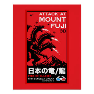 Japanse Kaiju-aanval op Fiji Perfect Poster