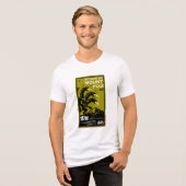 Japanse Kaiju Art Tri-Blend Shirt (Voorkant volledig)