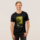 Japanse Kaiju Art Tri-Blend Shirt (Voorkant volledig)