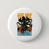 Japanse kaiju Cthulhu Ronde Button 5,7 Cm (Voorkant)